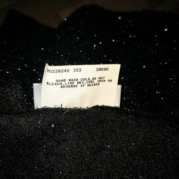 I.N. Studio Petite San Francisco Top Black Women Shimmer Size Petite Lar… - Picture 7 of 7